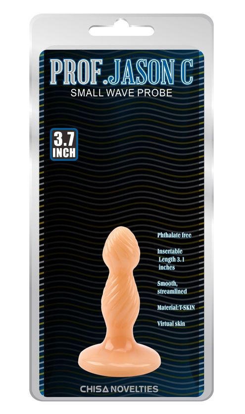 Телесная анальная втулка на ножке Small Wave Probe - 9,3 см. - 1