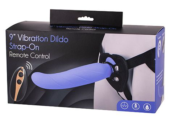 Фиолетовый вибрострапон 9INCH VIBRATION DILDO STRAP-ON - 24 см. - 1