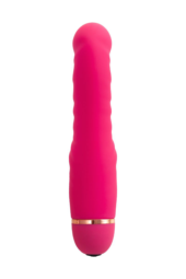 Розовый ребристый вибратор Capy - 17,4 см. - 3