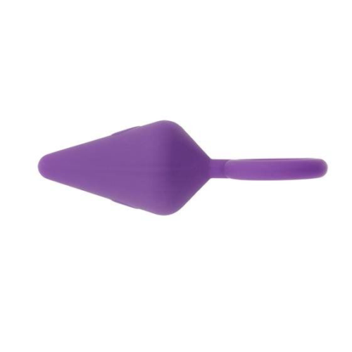Фиолетовая анальная пробка с кольцом Candy Plug S - 7,1 см. - 2