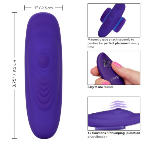 Фиолетовый стимулятор в трусики Lock-N-Play Remote Pulsating Panty Teaser - 2