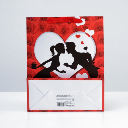 Подарочный пакет Романтичная парочка - 32 х 26 см. - 1