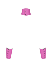 Розовый чокер Lollypopy в комплекте с наручниками - 5