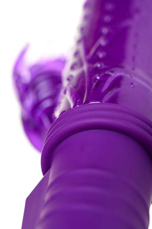Фиолетовый вибратор-кролик на присоске - 23,5 см. - 14