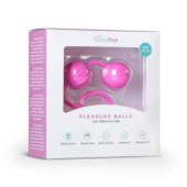 Розовые вагинальные шарики с ребрышками Roze Love Balls - 1