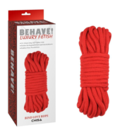 Красная веревка для шибари Bing Love Rope - 10 м. - 0