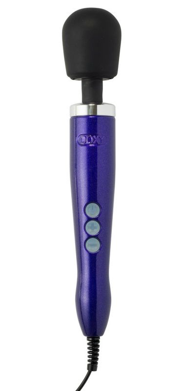 Фиолетовый вибратор Doxy Die Cast Wand Massager - 34 см. - 0