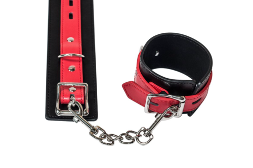 Черно-красные наручники Prelude - 1