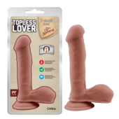 Телесный фаллоимитатор на присоске Topless Lover - 19,2 см. - 3