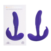 Фиолетовый стимулятор простаты Anal Pleasure Dual Vibrating Prostate Stimulator - 13,5 см. - 2