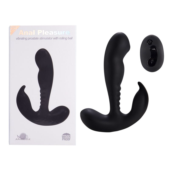 Черный стимулятор простаты Remote Control Prostate Stimulator with Rolling Ball - 13,3 см. - 2