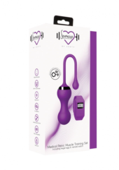 Фиолетовые вагинальные шарики Kegel Egg с браслетом - 2