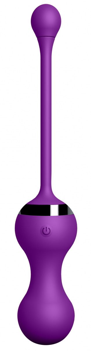 Фиолетовые вагинальные шарики Kegel Egg с браслетом - 1