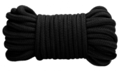 Черная веревка для связывания Thick Bondage Rope -10 м. - 0