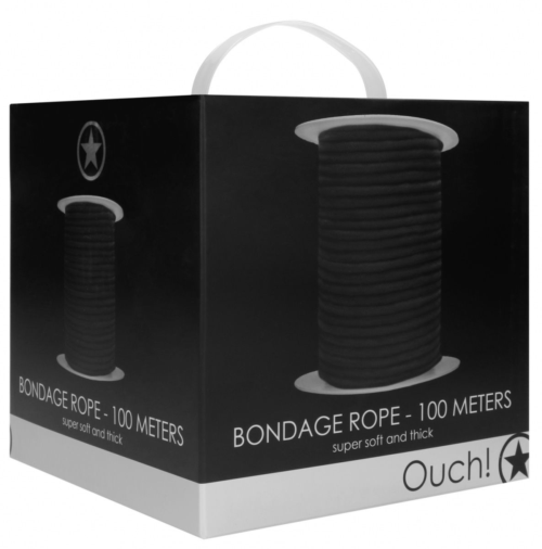 Черная веревка для связывания Bondage Rope - 100 м. - 2