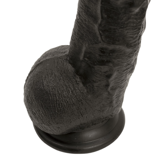 Черный длинный фаллоимитатор с мошонкой Dick Rambone Cock - 42,4 см. - 2