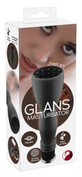 Черный мастурбатор-чаша Glans Masturbator - 1
