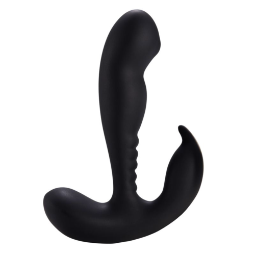 Черный вибростимулятор простаты Anal Vibrating Prostate Stimulator with Rolling - 13,3 см. - 0