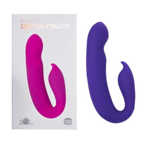 Фиолетовый вибратор G-Spot Dual Stimulator - 17,1 см. - 2