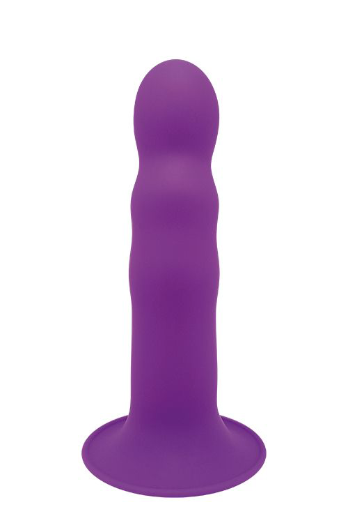 Фиолетовый фаллоимитатор-реалистик PREMIUM RIBBED DILDO - 18 см. - 1