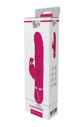 Розовый вибратор-кролик 10-SPEED FLORAL FANTASY - 22 см. - 3