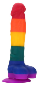 Разноцветный фаллоимитатор-реалистик COLOURFUL DILDO - 17,5 см. - 0