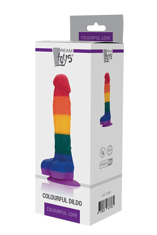 Разноцветный фаллоимитатор-реалистик COLOURFUL DILDO - 17,5 см. - 2