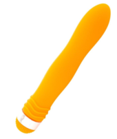 Оранжевый водонепроницаемый вибратор - 18 см. - 0