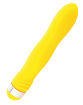 Желтый водонепроницаемый вибратор - 18 см. - 0