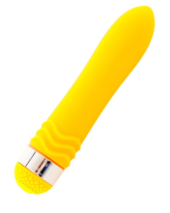 Желтый водонепроницаемый вибратор - 14 см. - 0