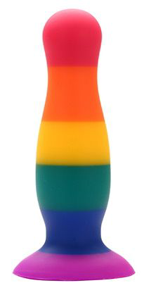Разноцветная анальная пробка COLOURFUL PLUG - 10,5 см. - 0