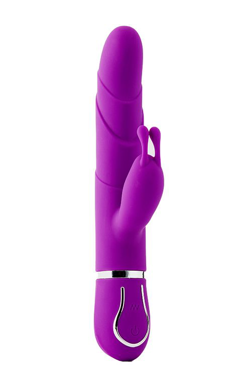 Фиолетовый вибратор-кролик FLORAL FANTASY с ушками - 22 см. - 0
