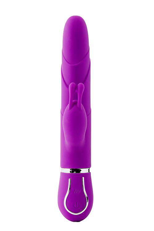 Фиолетовый вибратор-кролик FLORAL FANTASY с ушками - 22 см. - 1