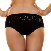 Трусики-слип с надписью I Love Cock - 0