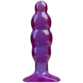 Фиолетовая рельефная анальная пробка SpectraGels Purple Anal Stuffer - 14 см. - 0