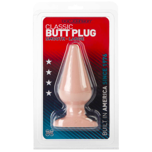 Анальная пробка телесного цвета Butt Plugs Smooth Classic Large - 14 см. - 2