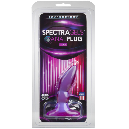 Фиолетовая анальная пробка SpectraGels Purple Anal Plug - 10 см. - 1