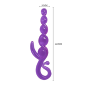 Фиолетовый анальный стимулятор-цепочка - 22 см. - 2