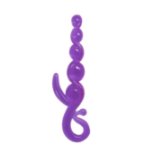 Фиолетовый анальный стимулятор-цепочка - 22 см. - 0
