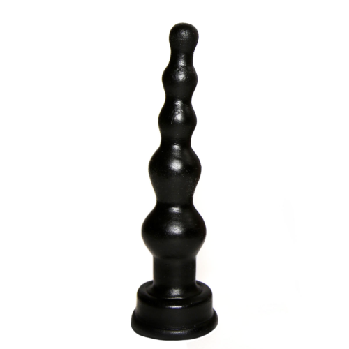 Чёрный анальный стимулятор-ёлочка - 14,5 см. - 0