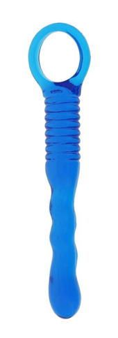 Голубой анальный стимулятор TAPERED ANAL ROD BLUE - 14,5 см. - 0