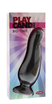 Черная анальная пробка PLAY CANDI BIG TIME MEDIUM BLACK - 12,5 см. - 1