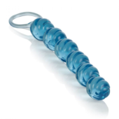 Голубая анальная цепочка Swirl Pleasure Beads - 20 см. - 1