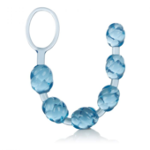 Голубая анальная цепочка Swirl Pleasure Beads - 20 см. - 0