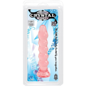 Анальная елочка из розового геля Crystal Jellies Anal Plug Bumps - 15,2 см. - 1