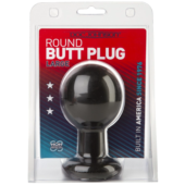 Круглая черная анальная пробка Classic Round Butt Plugs Large - 12,1 см. - 1