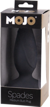 Черная анальная пробка Mojo Spades Medium Butt Plug - 10,7 см. - 1