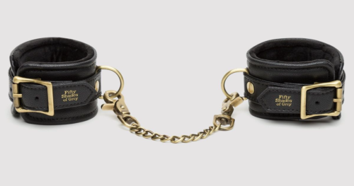 Черные наручники Bound to You Faux Leather Wrist Cuffs - 1