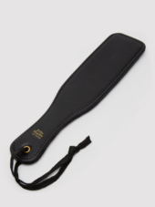 Черная шлепалка Bound to You Faux Leather Small Spanking Paddle - 25,4 см. - 1