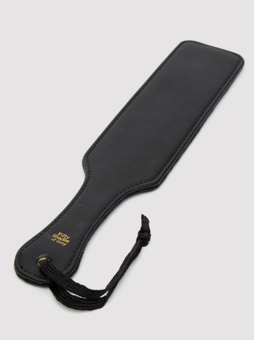Черная шлепалка Bound to You Faux Leather Spanking Paddle - 38,1 см. - 1
